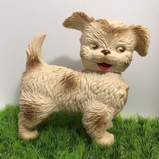 Vtg ‘60s Edward Mobley Co Large Puppy Dog Squeak Toy Arrow Rubber Kitsch