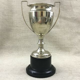 1940 Antique Trophy Silver Plate Cup Horticultural Flower Show Ross On Wye