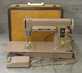 Vintage Electric Sewing Machine Singer 301a With Case