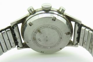 Vintage Valgine 60’s Chronograph Gents Steel Watch Landeron 248 $1 N/R 4