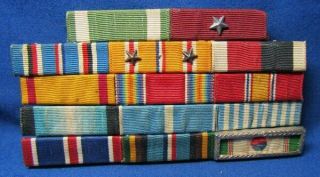 Wwii Antarctica,  Asiatic - Pacific Campaign Ribbon Bar With 3 Stars By Loma Linda