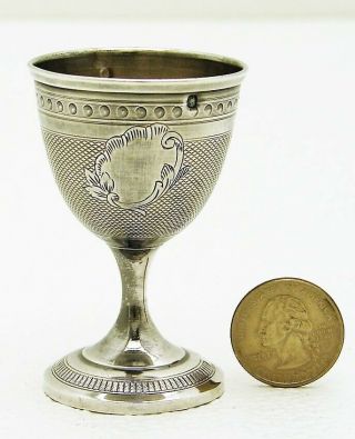 French Sterling Silver French Shot Cup Egg Cup Marked H&h 950 Fine