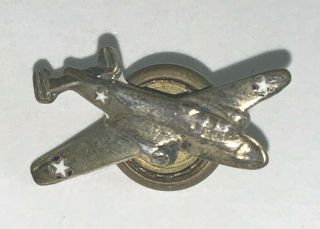 Vintage WWII US ARMY AIR FORCE B - 25 mitchell AIRPLANE SWEETHEART PIN aviation 2