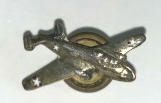 Vintage WWII US ARMY AIR FORCE B - 25 mitchell AIRPLANE SWEETHEART PIN aviation 3