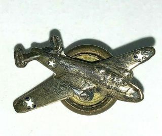 Vintage WWII US ARMY AIR FORCE B - 25 mitchell AIRPLANE SWEETHEART PIN aviation 4