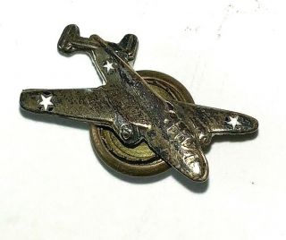 Vintage WWII US ARMY AIR FORCE B - 25 mitchell AIRPLANE SWEETHEART PIN aviation 5