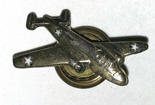 Vintage WWII US ARMY AIR FORCE B - 25 mitchell AIRPLANE SWEETHEART PIN aviation 6