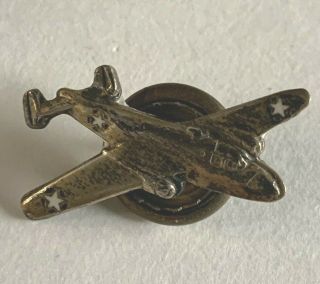 Vintage WWII US ARMY AIR FORCE B - 25 mitchell AIRPLANE SWEETHEART PIN aviation 8