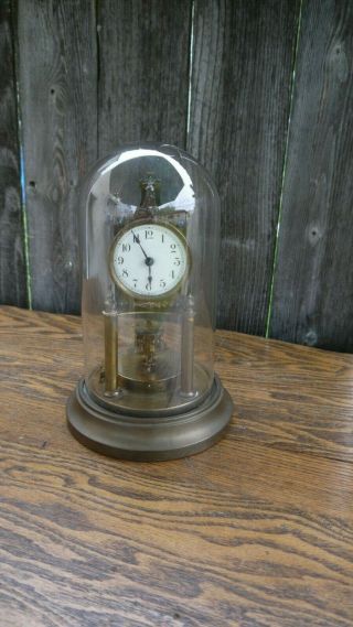Antique Gustav Becker 400 Day Disc Torsion Pendulum Clock Parts/project