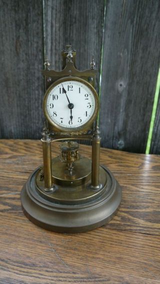 antique gustav becker 400 day disc torsion pendulum clock parts/project 3