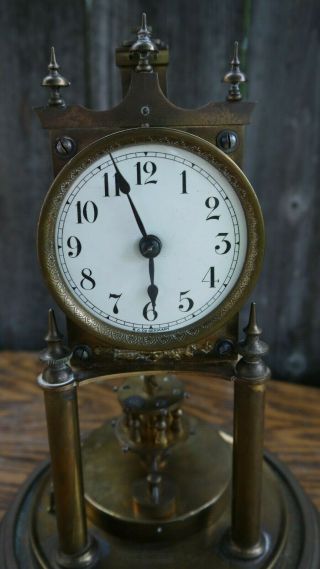 antique gustav becker 400 day disc torsion pendulum clock parts/project 4