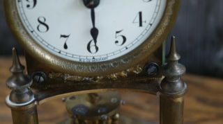 antique gustav becker 400 day disc torsion pendulum clock parts/project 5