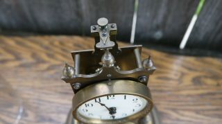 antique gustav becker 400 day disc torsion pendulum clock parts/project 6