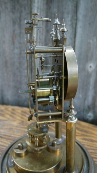 antique gustav becker 400 day disc torsion pendulum clock parts/project 9