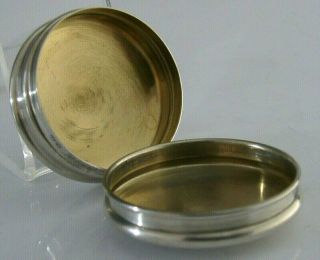 QUALITY ENGLISH ANTIQUE SOLID SILVER SNUFF or PILL BOX 1917 ANTIQUE 2