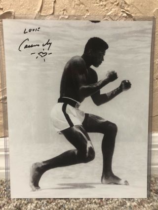 Cassius Clay Muhammad Ali Signed Auto 8x10 Vintage Boxing Photo Wbc Loa 254