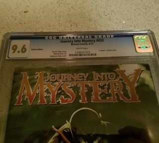 Journey Into Mystery 633 Venom Variant CGC 9.  6 Extremely Rare Don ' t miss 3