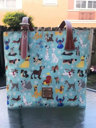 Disney Dooney & Bourke Dogs Purse Tote Rare Perfect Placement