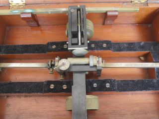 ANTIQUE SURVEYING ENGINEERING INSTRUMENT - KEUFFEL AND ESSEL - WALNUT STORAGE BO 2