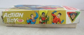 VINTAGE 1967 IDEAL CAPTAIN ACTION ACTION BOY FIGURE,  UNIFORMS,  EQUIPMENT,  BOX 11