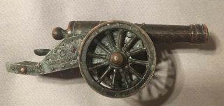 True Vtg Bucanero Metal Cannon Toy Made In Spain; Great Patina,  Fast