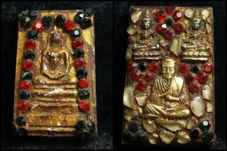 Antiques Naga Phra Somdej Relics Lp Toh Wat Phra Kaew Thai Buddha Amulet P26