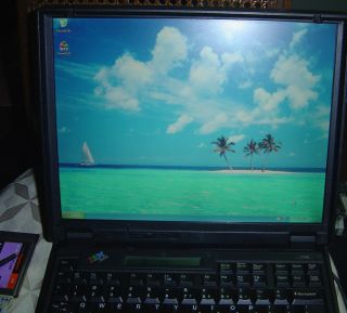 Vintage Ibm Thinkpad 770z Type 9549 Laptop 366 Mhz 320mb Dvd Rom Winxp Sp3 12v A