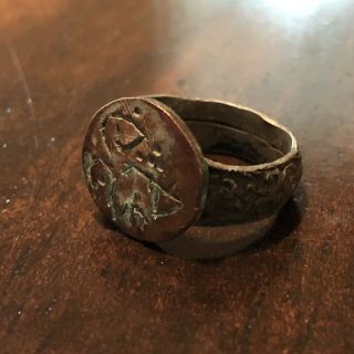 Ancient Roman Style Post Medieval Ring Artifact European Metal Detector Find Old