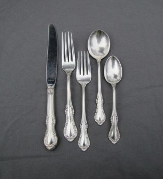 Sterling Silver Flatware 5 Piece Place Setting Fine Arts Southern Colonial