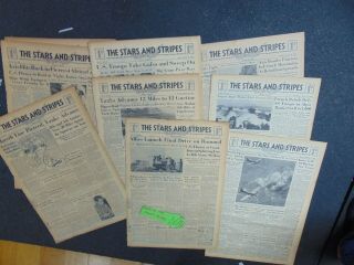 Stars & Stripes Newspaper - 14 Issues March - 1943 Not Folded Wwii Rare 428