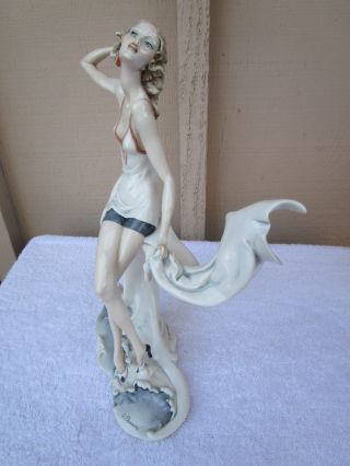 RARE Florence Giuseppe Armani SUMMER SEASHORE Female Figurine Sculpture 0540L 3