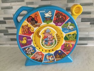 1989 Large See ‘n Say The Farmer Says Animals And Sounds,  Vintage Collectible
