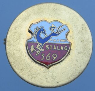 Stalag 369 Poland Ww2 Pow French Belgians Dutch Badge Pin