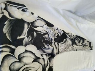 Pre - Death Gianni Versace Shirt | Black on White Floral Animal | EU 50 10