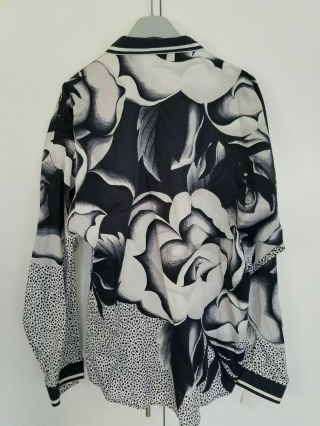 Pre - Death Gianni Versace Shirt | Black on White Floral Animal | EU 50 2