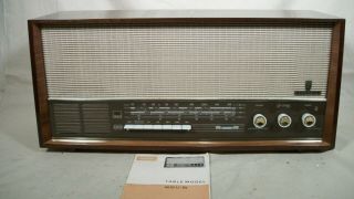 Vintage Grundig Type 4570 U/stereo Tube Radio Am/fm/sw Wood Cabinet
