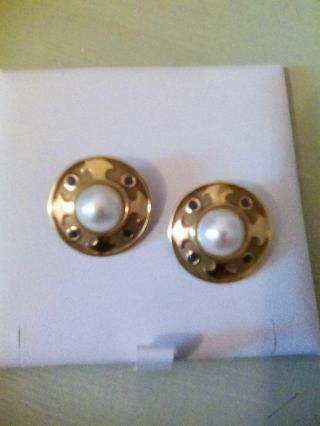 Vintage 9 Ct Gold Clip On Earrings Stunning