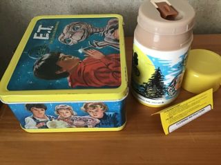 VINTAGE 1982 E.  T.  THE EXTRA - TERRESTRIAL LUNCHBOX AND THERMOS 5