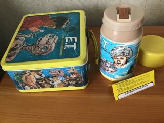 VINTAGE 1982 E.  T.  THE EXTRA - TERRESTRIAL LUNCHBOX AND THERMOS 6