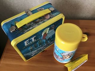 VINTAGE 1982 E.  T.  THE EXTRA - TERRESTRIAL LUNCHBOX AND THERMOS 7