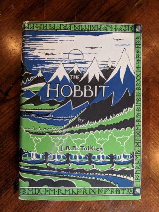 The Hobbit 1st Edition J.  R.  R.  Tolkien Vintage Near Fine Hardcover W/dj $3.  95