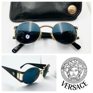 Gianni Versace Mod.  S60 Col.  49l Gold Black Vintage Sunglasses Migos Medusa