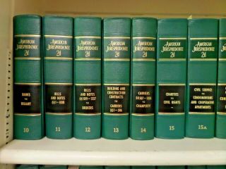 Law Books: American Jurisprudence 2d vol.  10 - 19 Green Color Vintage Decorative 2