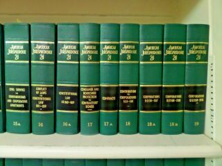 Law Books: American Jurisprudence 2d vol.  10 - 19 Green Color Vintage Decorative 3