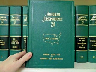 Law Books: American Jurisprudence 2d vol.  10 - 19 Green Color Vintage Decorative 4