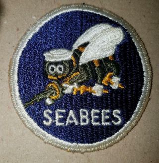 Ww2 Era Us Navy Seabees Construction Battalion Insignia Patch