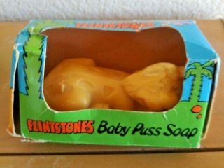 1970s Flintstones Baby Puss Figural Soap Hanna Barbera