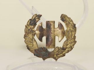 Wwii Fascist Italian Insignia Cap Hat Badge Metal Brass