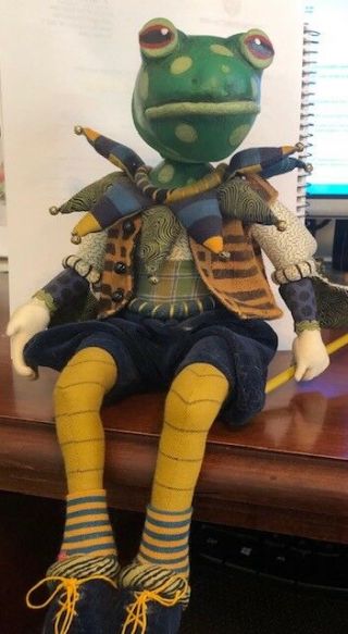 Akira Blount Niada Frog Jester Doll - Rare - - Signed Dated