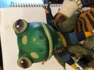Akira Blount NIADA Frog Jester Doll - RARE - - Signed Dated 2